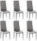 Esszimmerstühle 6er Set, Esszimmer Dtühle Modern, Kunstleder-Bezug, Hohe Rückenlehne, Bequemer Esszimmerstuhl, Kunstleder Stuhl, SGS Geprüft (6, Grau und Weiß)
