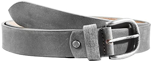 Leonardo Verrelli Damen-Gürtel Leder, verschiedene Farben, Business, kürzbar, Bundweite 75-125 cm 3100056-3100063 (Anthrazit, Bundweite: 75 cm - Gesamtlänge: 90 cm)