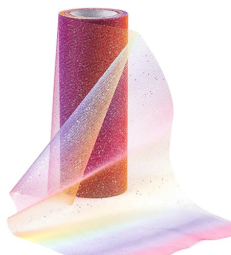 IVEOPPE Tüllrolle 15 cm x 18,2 m, Hochzeits-Tüll-Tischläufer-Dekoration 20 Yards Tüllbandrollen, Farbe Tüllstoff für DIY Tutu-Rock-Hochzeits-Tischläufer-Dekoration