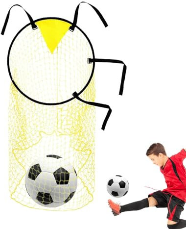 Fussball Ziel, Fußballtor Zielnetz, Top Fußballtorzubehör mit Rahmen, Kreuzeck Zubehör für das Fussballtor, Torzonen Fokus, Fußballzielnetz für Training, Einsteigergeschenke, 45x60cm, Gelb
