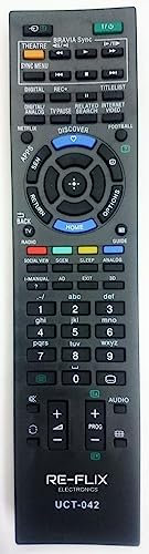 Re-Flix Universalfernbedienung UCT-042 für Sony TV KDL-32W4220 - KDL-40EX524 - KDL-40R480B - KDL-40NX725