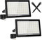 T-SUNUS LED Strahler Außen 100W, Superhell Fluter Außenstrahler Kaltweiß Scheinwerfer IP66 Wasserdicht 11000LM für Auffahrt Garage Flur Garten 2 Stück