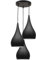 LEDSone 3 Head Ceiling Pendant Light, Modern Metal Tear Drop 95cm Adjustable Hanging Light Shade Cluster Light Fitting Fixture E27 Lighting for Living Room, Bedroom, Dining Room, Hallways (Black)