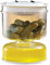 Pot de cornichons, Puseky Pot de cornichons et d'olives Conteneur de sablier avec Passoire Étanches Pot de cornichon à l’envers pour Jus de cornichon Séparateur de l'humide et du sec