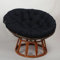 Xinwanhong Papasansessel Kissen, Papasan Sitzkissen für Hängesessel, Polster Bodenkissen für Schwenksessel, Rund Papasan Sessel, Polyrattan Sessel, Garten Stuhlauflag, Navy blau, 110 * 110cm
