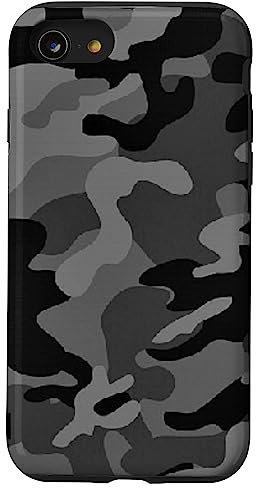 Hülle für iPhone SE (2020) / 7 / 8 Grau Camo Grau Camouflage