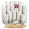 400 Weiße Pappbecher 200 ml / 7 oz mit Holz-Rührstäbchen für Kaffee und Mehr, kaffeebecher pappe, kaffebecher, kaffeebecher einweg