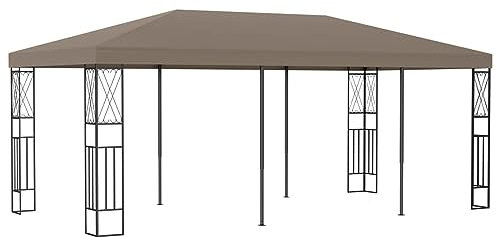 Gecheer Gazebo, da Giardino, Talpa, Struttura in Acciaio, 3x6x2,6 m, Padiglione da Giardino con Struttura in Acciaio, 3x6 m, Tenda Gazebo per Festa, 3x6 m