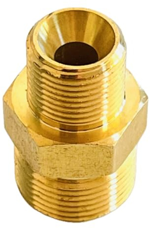 M&M Smartek Adapter M22x1,5 AG auf 3/8 AG Messing kurz | Messingadapter mit M22 Außengewinde auf 3/8 Zoll Außengewinde für Hochdruckreiniger