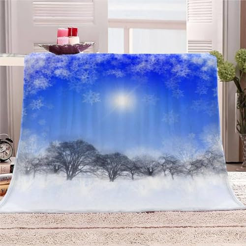 Kuscheldecke 80 x 150 cm 3D Winter Decke Flanell Fleecedecke Weich Warm Flauschig kuscheldecken Winter Wohndecke Decken für Sofadecke Couchdecke, Kinder Erwachsene M357