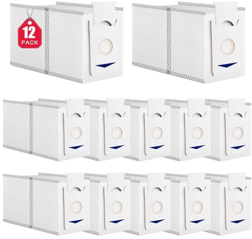Aktivkohle-Staubsaugerbeutel, Ersatz für Deebot T30 / T30 Max / T30 Pro Staubsauger-Ersatzteile, große Kapazität, Einweg-Staubsaugerbeutel, 12 Stück
