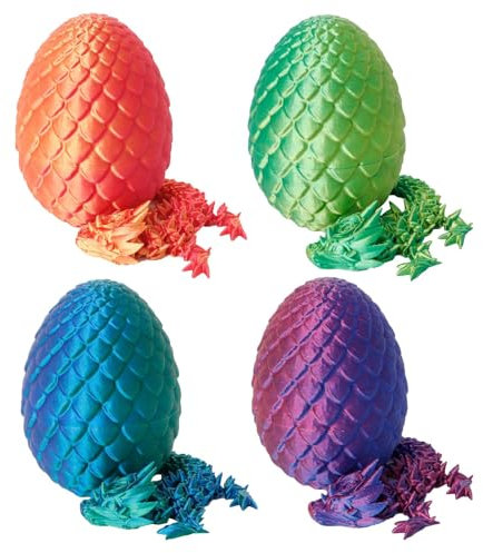 Gedruckter Überraschungsdrache Im Ei | Voller Beweglicher Drache | Geheimnisvolle Drachen Spielzeug | Realistische Realistische Beweglicher Drachen Figuren | Abnehmbare Eierschale Und Flexible