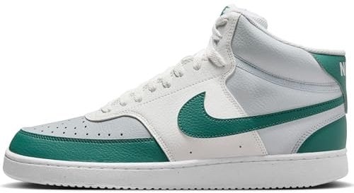 Nike Herren Court Vision MID NN Sneaker, Summit White/Bicoastal-Pure Platinum, 42.5 EU