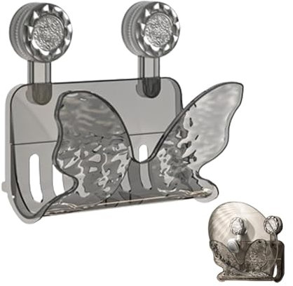 Tioheam Mensola a ventosa, scaffale da parete | Supporto per organizer con coperchio a ventosa - Portacoperchi per pentole e padelle, organizer per pentole, organizer da parete ondulato per l'interno