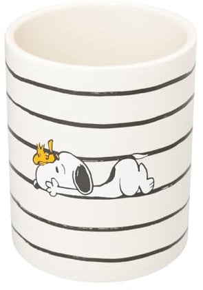 Grupo Erik: Portapenne Crema Snoopy | Porta Penne Snoopy in ceramica 10,5 x 8,5 cm, Portapenne da scrivania Snoopy, Portapenne bambina, Snoopy Peanuts Gadget, Snoopy gadget ufficio