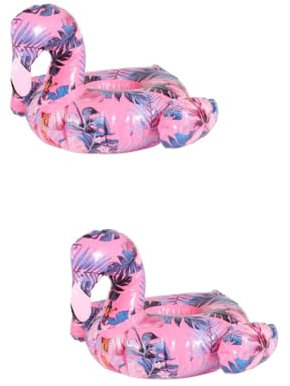 Alasum 2 soportes inflables para cerveza de natación, posavasos de flamenco, flotador de bebidas coloridas, soporte de cerveza para piscina, soporte inflable para vasos de flamenco, soporte de