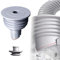 Waschmaschinen Rohrdichtung WISIRENT, 70-75mm Grau Universal-Rohrdichtungen Washing Machine Drain Hose Seal, Waschmaschinen Ablaufschlauchdichtung, Abflussrohr Dichtungsring für Waschmaschine