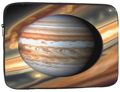 Dlxw Laptop-Innentasche, modischer Schutz, leicht und tragbar! 15-Zoll-Laptophülle, stoßfest, Jupiter-Landschaft