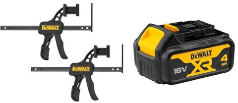 DeWalt Clamps for Guide Rails, DWS5026-XJ + DEWALT Battery