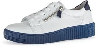 Gabor Damen Low-Top Sneaker, Frauen Halbschuhe,schnürschuhe,schnürer,straßenschuhe,Strassenschuhe,Sportschuhe,Weiss (River),38 EU / 5 UK