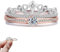 PNZLZIA Castle Firework Crown Ring, S925 Silber Moissanit 2-in-1 stapelbarer Kronenring, S925 Silber gestapelter Moissanit Castle Fireworks Crown Ring (Silver,10)