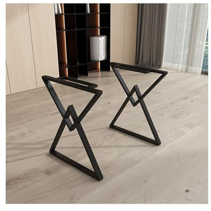 Modern Metal Table Legs Sturdy and Stylish Support for Dressing Tables Sideboards Desks and Dining Tables High Temperature Paint Finish Black 30cm x 60cm