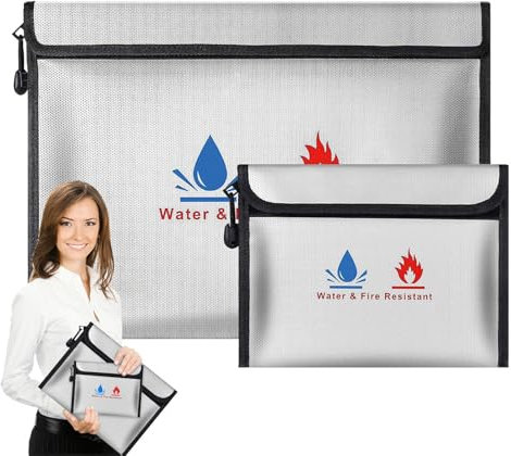 Fireproof Document Bag, Waterproof Document Holder, Cash Holder For Documents, Fireproof Envelope Bag, Document Storage Bag, Fireproof Storage Container, Fireproof Cash Holder, Waterproof Envelope Bag