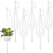 KUIZHEN 6pcs Macrame Plant Hanger with 6 S-Hooks, Hanging Planters Baskets, Cotton Rope Macrame Plant Hanger, Wall Hanging Flower Pots Holder for Indoor Outdoor Garden, 105CM