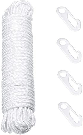 BESPORTBLE 1 Satz Fahnenmastseil im Freien Zubehör für Fahnenmasten Terrassendielen Flagge Schnur für fahnenmast haltegurt Fahnenmast-Zubehör-Kit Fahnenmast hängendes Seil Nylon Weiß