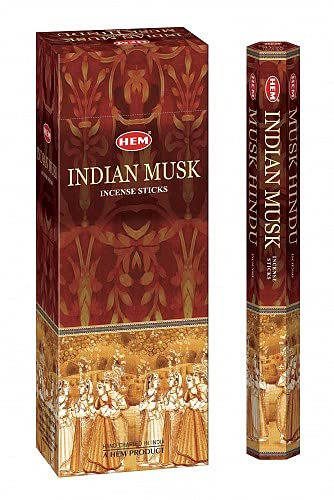 Seven Chakra Tree Hem Räucherstäbchen Indischer Moschus, 6 Stück, tiefer erdig-moschusartiger Duft für Erdung, Balance und tägliche Rituale