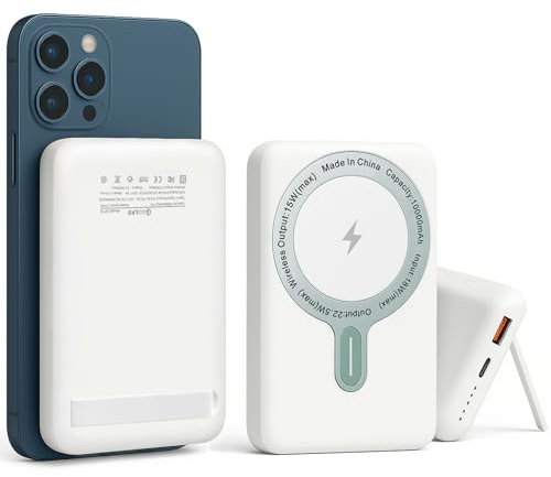 Magnetic Wireless Power Bank 10000mAh Foldable Stand PD22.5W MagSafe Fast Charging Battery Pack Portable Charger Powerbank Compatible with Mag-Safe for iPhone 16/15/14/13/12/ Plus/Mini/Pro/Pro Max