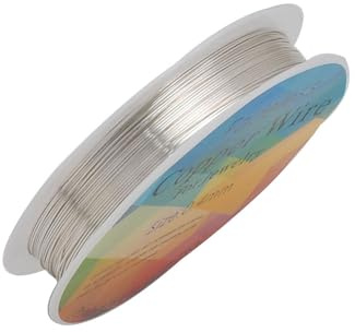 Bright Silver Copper Wire for Jewelry Making, 25m X 0.2mm Jewellery Wire, Durable Copper Beading Crafts Wires, Craft Tarnish Resistant Beading Wires, for Bracelet Necklace DIY Accessories