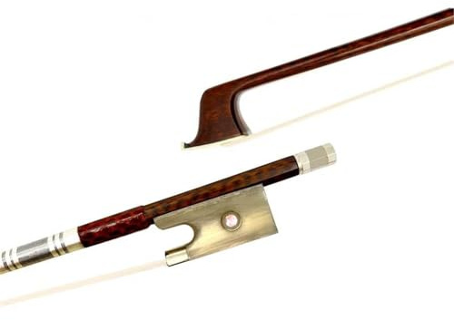 Performance Violinbogen 1 stücke Professionelle Holz Violine Bogen Geige 4/4 silber Montiert Schachtelhalm Rosshaar(Type 1)