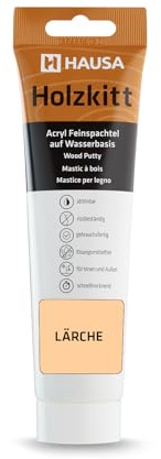 HAUSA Holzkitt 250 g Lärche Holzspachtelmasse, Kitt für Holz, Holzspachtel/Füllmasse zum Reparieren von Holzschäden gebrauchsfertig ausgezeichnete Füllkraft schnelltrocknend rissbeständig