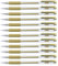 Pentel K118-X Hybrid Gel Metallic Grip Tintenroller mit pigmentierter Tinte, 12-er Packung, gold