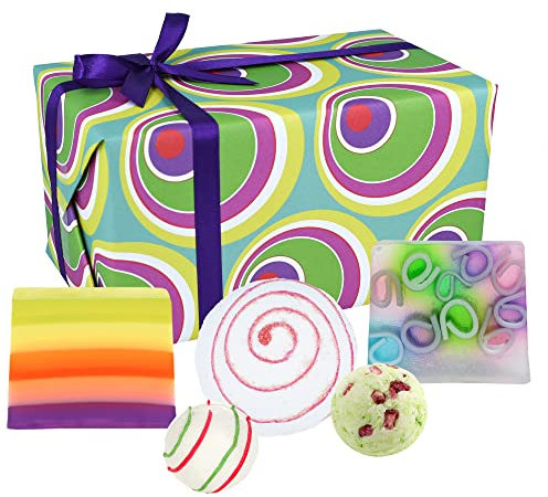 Bomb Cosmetics Funkadelic Handmade Wrapped Bath & Body Gift Pack [Contains 5-Pieces], 420g Multicolor