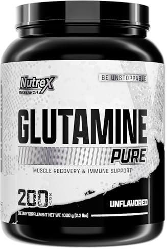 Nutrex Research L-Glutamine Powder - 200 Servings - Pure Unflavored, Non-GMO & Gluten Free