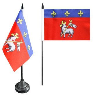 Digni® Drapeau de Table Ville de Rouen, Mini Drapeau