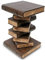 Oriental Galerie Bücherhocker Nachttisch Beistelltisch Hocker Buch Stapel Podest Deko 51 cm Holz Dunkelbraun Creme Inkl. Südostasien Bildband als PDF Datei