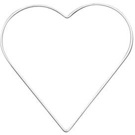GLOREX 6 1294 401 - Metallrahmen Herz zum Basteln ca. 20 cm, beschichtet in weiß, ideal für Traumfänger, Makramee, Wanddeko und Floristik