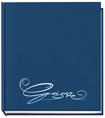 Veloflex 5420 Gästebuch Classic mit Prägung, 205 x 240 mm, 144 Seiten (5er Vorteilspack, Dunkelblau)