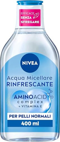 NIVEA MicellAIR 5-in-1 Mizellar-Wasser, erfrischend, 400 ml, Make-up-Entferner für Gesicht und Augen mit Mizellenkomplex ohne Ausspülen, für Gesicht, Augen und Lippen für normale Haut