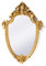 Funerom Miroir Mural décoratif Vintage en Forme de Bouclier doré 42,9 x 30 cm