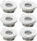 SEBSON 6x Einbaustrahler Bad IP65 inkl. GU10 Fassung - LED Spot Lochdurchmesser 65mm, Unterputz Deckenstrahler Alu weiß rund