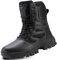 IYVW 5.AA 1333 Stivaletti Primavera Inverno per Uomo Outdoor Casual Training Work Scarpe Stringate con Stivaletti indossabili con Cerniera nero 42 EU