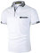 GNRSPTY Herren Poloshirts Kurzarm Baumwolle Polo Shirts Männer Slim Fit Polohemd Golf Farbe Nähen T-Shirt S-XXL,Weiß 1,L