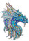 Funnli Holzpuzzles für Erwachsene und Kinder,Einzigartige Tierförmige Holz-Puzzle(Krieger Drache), Puzzle aus Tierteilen 180Stück(M-35 * 24.8cm)