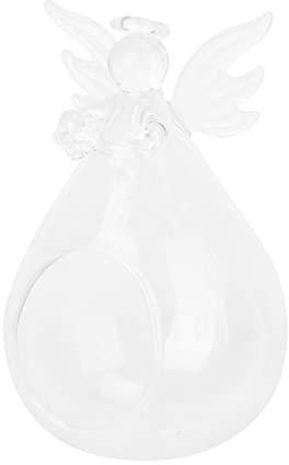 Glasflaschen Vase Glas Vase Engel Form Blumenvase Hydrokultur Vase Knospenvasen Dekovase Tischdeko Pflanzenvase Landhaus Vase für Zuhause Wohnzimmer Büro Dekoration Geometrische Vase