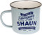 FabFinds Coffee Mug Personalised Enamel Tea Cup (Shaun)
