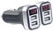 revolt Pkw Voltmeter: 2er-Set Kfz-USB-Ladegerät mit Spannungswarner, LED-Display, je 2X USB (Kfz Ladestecker, Kfz Spannungsanzeige, Auto Zigarettenanzünder Doppelstecker)